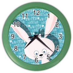 Easter Bunny  Color Wall Clocks by Valentinaart