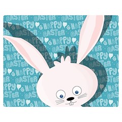 Easter Bunny  Double Sided Flano Blanket (medium)  by Valentinaart