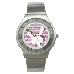 Easter Bunny  Stainless Steel Watch by Valentinaart