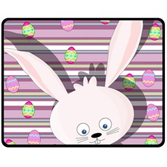 Easter Bunny  Fleece Blanket (medium)  by Valentinaart