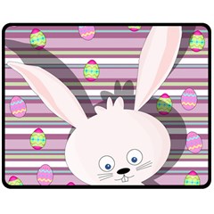 Easter Bunny  Double Sided Fleece Blanket (medium)  by Valentinaart