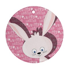 Easter Bunny  Round Ornament (two Sides) by Valentinaart