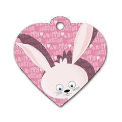 Easter Bunny  Dog Tag Heart (one Side)