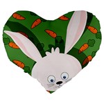 Easter bunny  Large 19  Premium Heart Shape Cushions Back