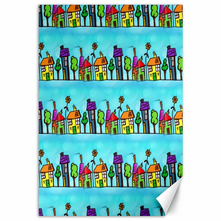 Colourful Street A Completely Seamless Tile Able Design Canvas 12  x 18  