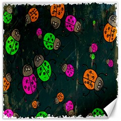 Cartoon Grunge Beetle Wallpaper Background Canvas 20  X 20   by Nexatart