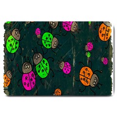 Cartoon Grunge Beetle Wallpaper Background Large Doormat  by Nexatart