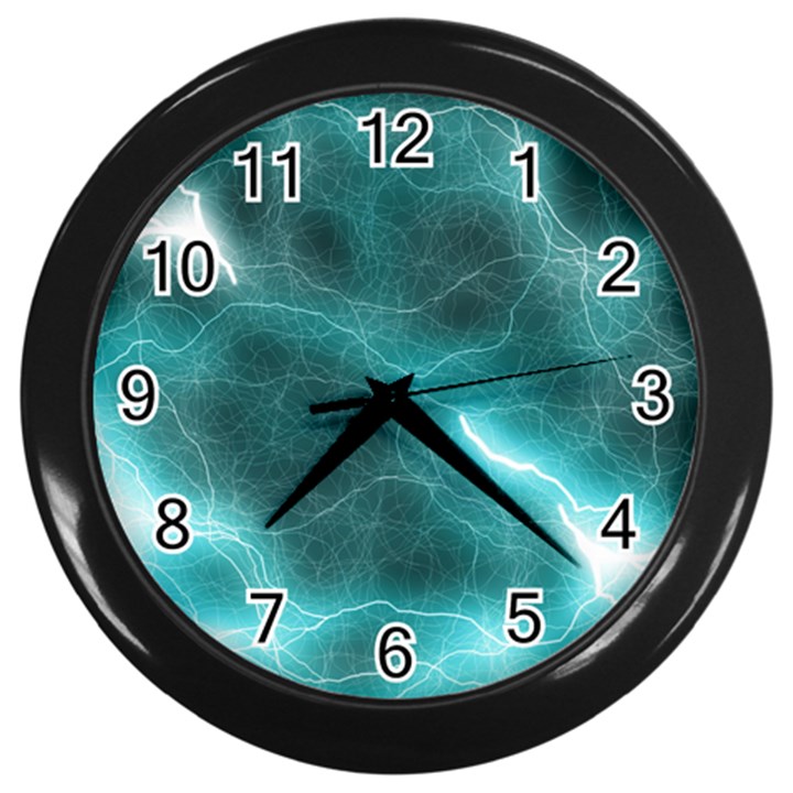 Light Web Colorful Web Of Crazy Lightening Wall Clocks (Black)