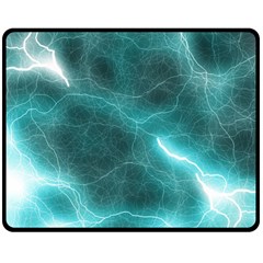 Light Web Colorful Web Of Crazy Lightening Double Sided Fleece Blanket (medium) 