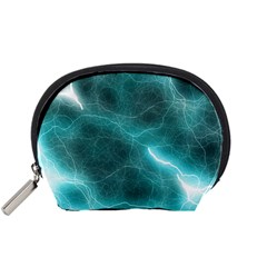 Light Web Colorful Web Of Crazy Lightening Accessory Pouches (Small) 