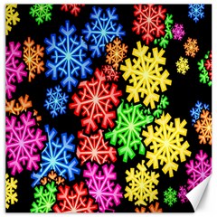 Colourful Snowflake Wallpaper Pattern Canvas 20  X 20  