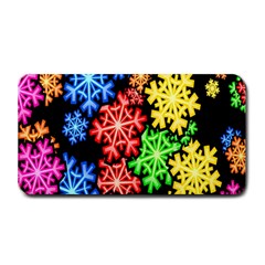 Colourful Snowflake Wallpaper Pattern Medium Bar Mats by Nexatart