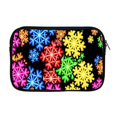 Colourful Snowflake Wallpaper Pattern Apple Macbook Pro 17  Zipper Case by Nexatart