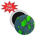 Cartoon Grunge Frog Wallpaper Background 1.75  Magnets (100 pack)  Front