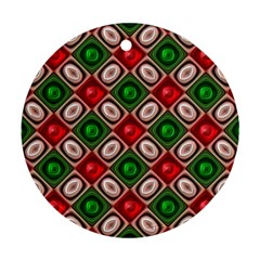 Gem Texture A Completely Seamless Tile Able Background Design Round Ornament (two Sides) by Nexatart