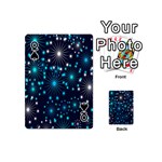 Digitally Created Snowflake Pattern Background Playing Cards 54 (Mini)  Front - SpadeQ