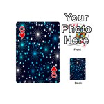 Digitally Created Snowflake Pattern Background Playing Cards 54 (Mini)  Front - HeartQ