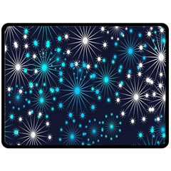 Digitally Created Snowflake Pattern Background Double Sided Fleece Blanket (large)  by Nexatart