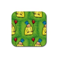 Party Kid A Completely Seamless Tile Able Design Rubber Coaster (square)  by Nexatart