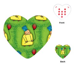 Party Kid A Completely Seamless Tile Able Design Playing Cards (heart)  by Nexatart