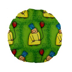 Party Kid A Completely Seamless Tile Able Design Standard 15  Premium Flano Round Cushions by Nexatart