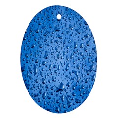 Water Drops On Car Ornament (oval) by Nexatart