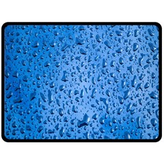 Water Drops On Car Fleece Blanket (large) 