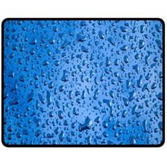 Water Drops On Car Fleece Blanket (medium)  by Nexatart