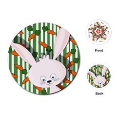 Easter bunny  Playing Cards (Round) 