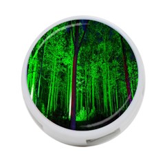 Spooky Forest With Illuminated Trees 4-port Usb Hub (two Sides)  by Nexatart
