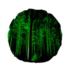 Spooky Forest With Illuminated Trees Standard 15  Premium Round Cushions by Nexatart