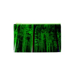 Spooky Forest With Illuminated Trees Cosmetic Bag (xs)