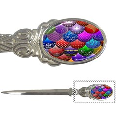 Fun Balls Pattern Colorful And Ornamental Balls Pattern Background Letter Openers by Nexatart