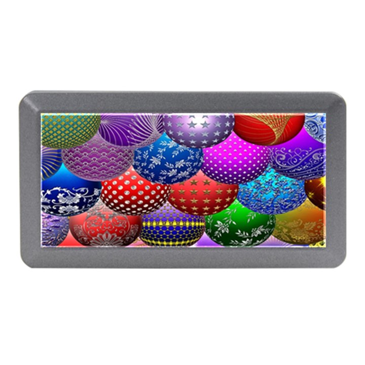 Fun Balls Pattern Colorful And Ornamental Balls Pattern Background Memory Card Reader (Mini)