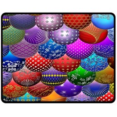 Fun Balls Pattern Colorful And Ornamental Balls Pattern Background Double Sided Fleece Blanket (medium) 
