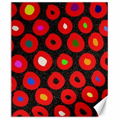 Polka Dot Texture Digitally Created Abstract Polka Dot Design Canvas 8  X 10  by Nexatart