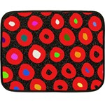 Polka Dot Texture Digitally Created Abstract Polka Dot Design Fleece Blanket (Mini) 35 x27  Blanket