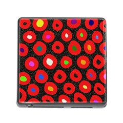 Polka Dot Texture Digitally Created Abstract Polka Dot Design Memory Card Reader (square) by Nexatart