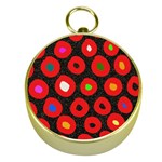 Polka Dot Texture Digitally Created Abstract Polka Dot Design Gold Compasses Front