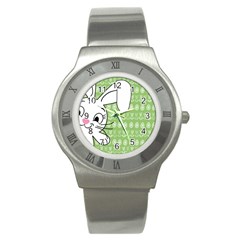 Easter Bunny  Stainless Steel Watch by Valentinaart