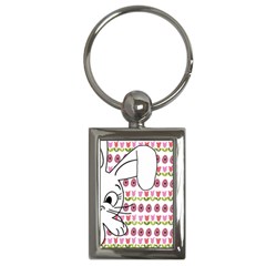 Easter Bunny  Key Chains (rectangle)  by Valentinaart