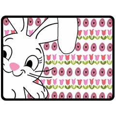 Easter Bunny  Double Sided Fleece Blanket (large)  by Valentinaart