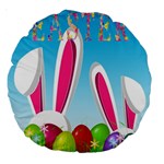 Easter bunny  Large 18  Premium Round Cushions Back