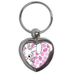 Easter Bunny  Key Chains (heart)  by Valentinaart