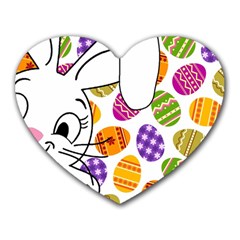 Easter Bunny  Heart Mousepads by Valentinaart