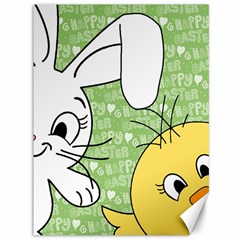 Easter Bunny And Chick  Canvas 36  X 48   by Valentinaart