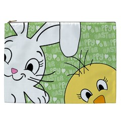 Easter Bunny And Chick  Cosmetic Bag (xxl)  by Valentinaart