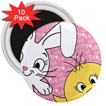 Easter bunny and chick  3  Magnets (10 pack)  Front