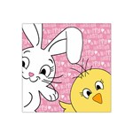 Easter bunny and chick  Satin Bandana Scarf Front