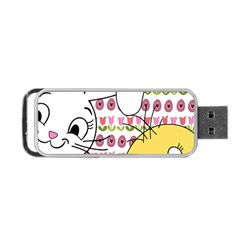 Easter Bunny And Chick  Portable Usb Flash (two Sides) by Valentinaart